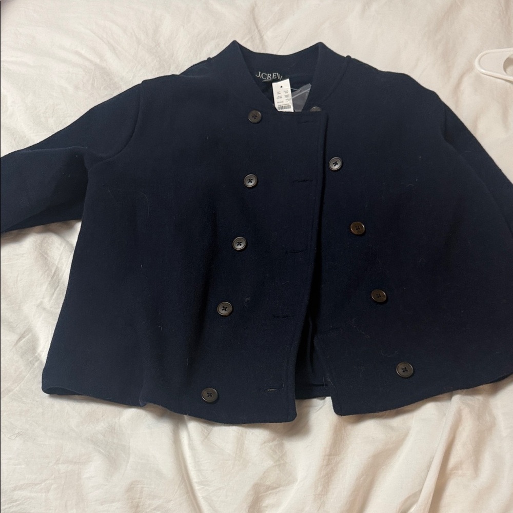 J. Crew Double-breasted jacket in knit wool blend Women's